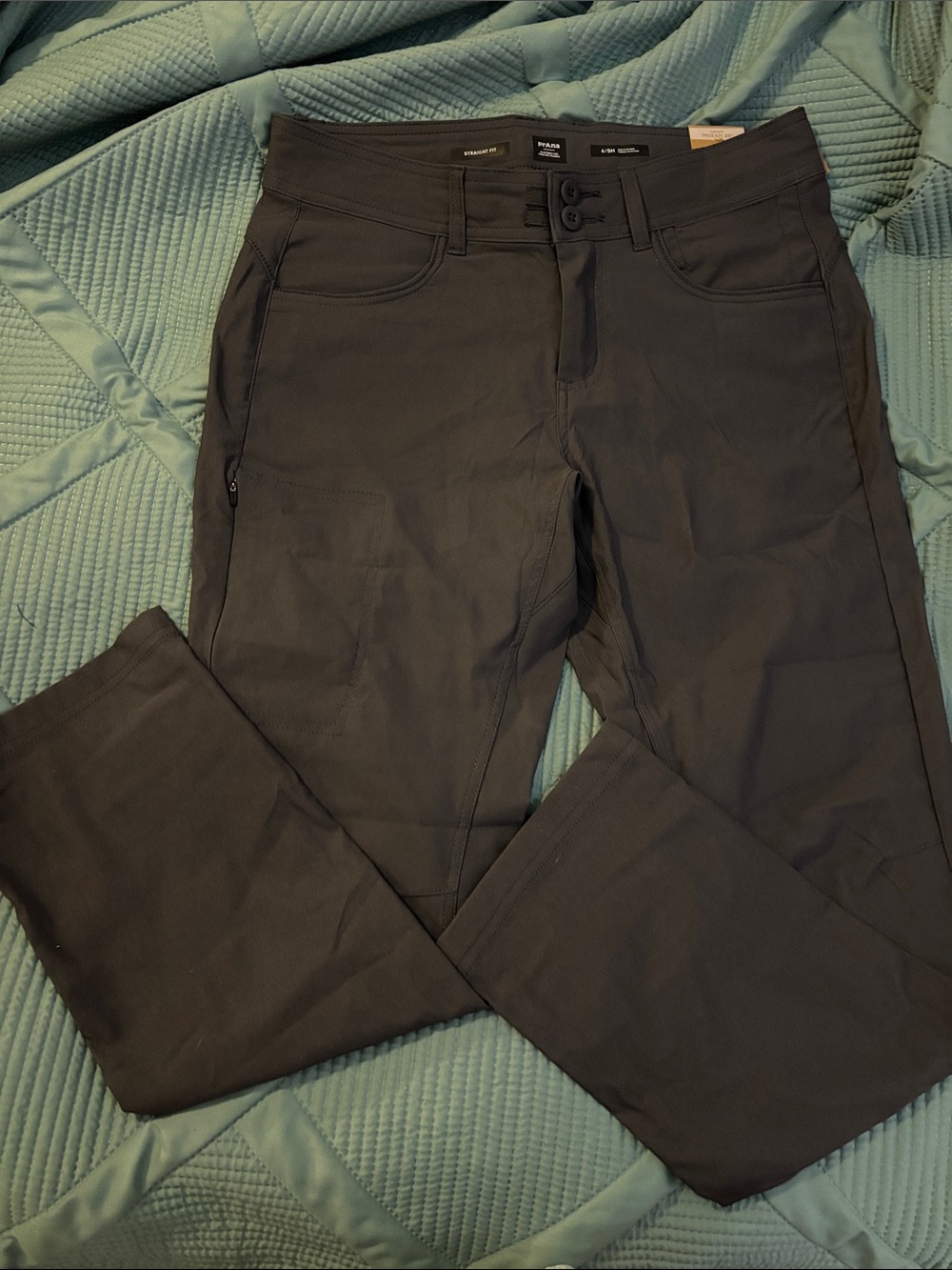 Prana Straight Fit Cargo Pants Charcoal